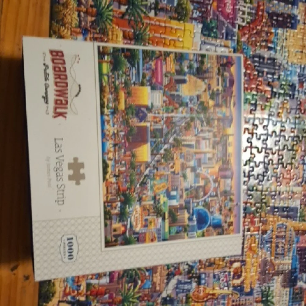 Colorful Cityscape Jigsaw Puzzle Las Vegas In The Box This What The Box Looklike - Picture 2 of 3